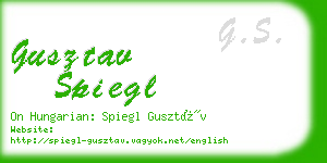 gusztav spiegl business card